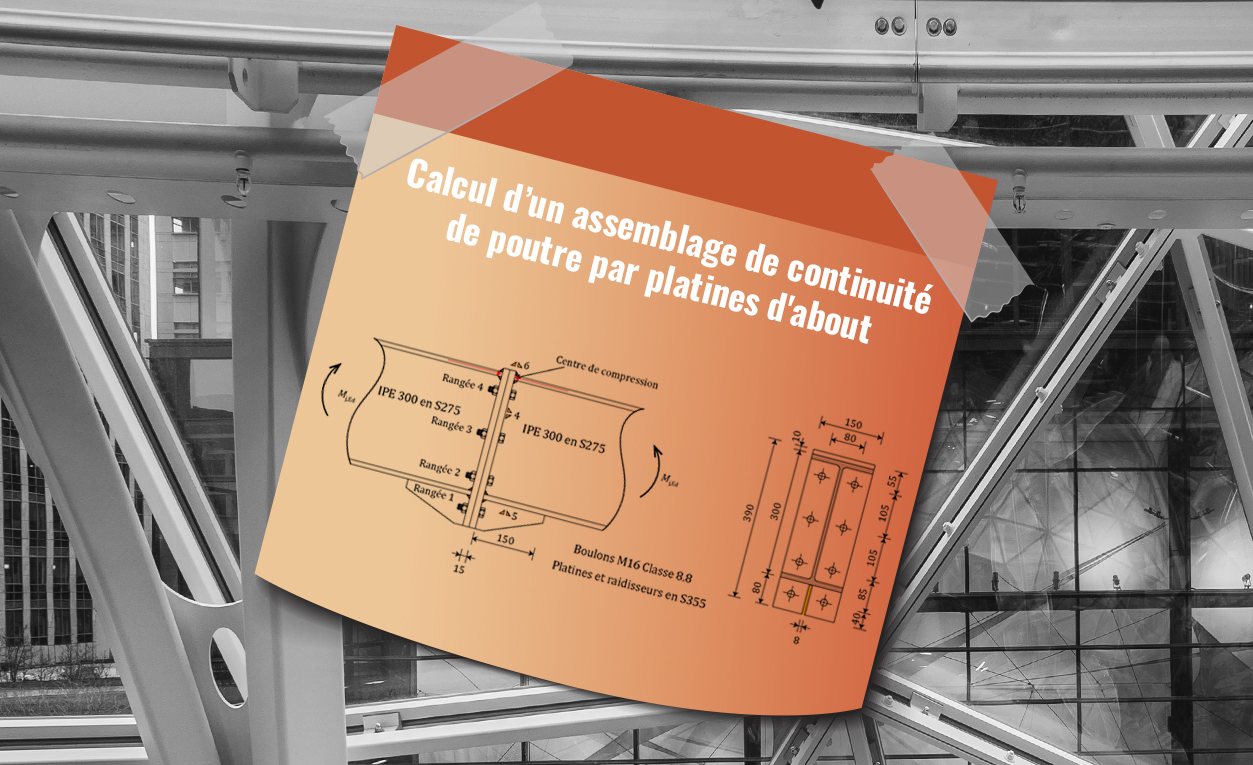 Calcul d’un assemblage de continuité de poutre par platines d’about